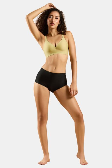 Soie Padded Non-Wired Medium Coverage T-Shirt Bra - Lemon Grass — image 4